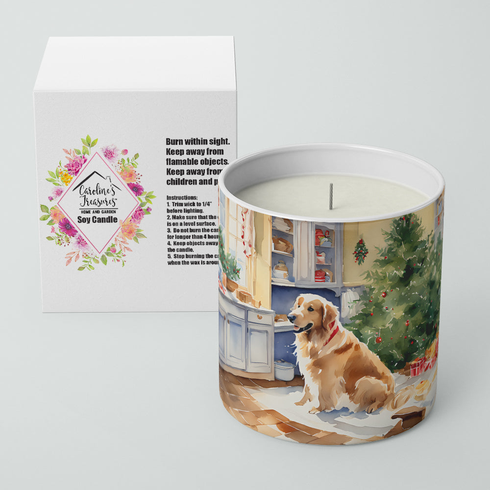 Golden Retriever Christmas Cookies Decorative Soy Candle