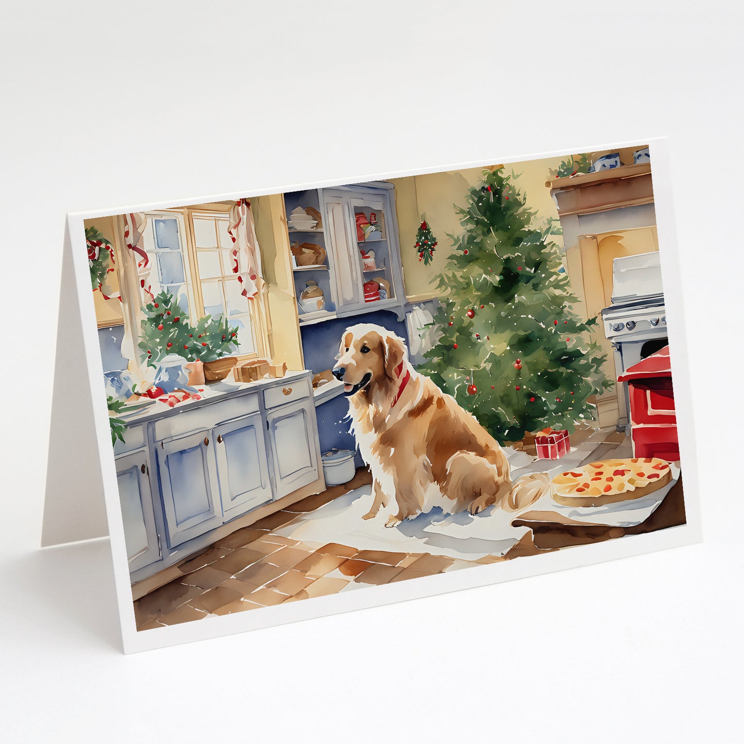 Buy this Golden Retriever Christmas Cookies Greeting Cards Pack of 8
