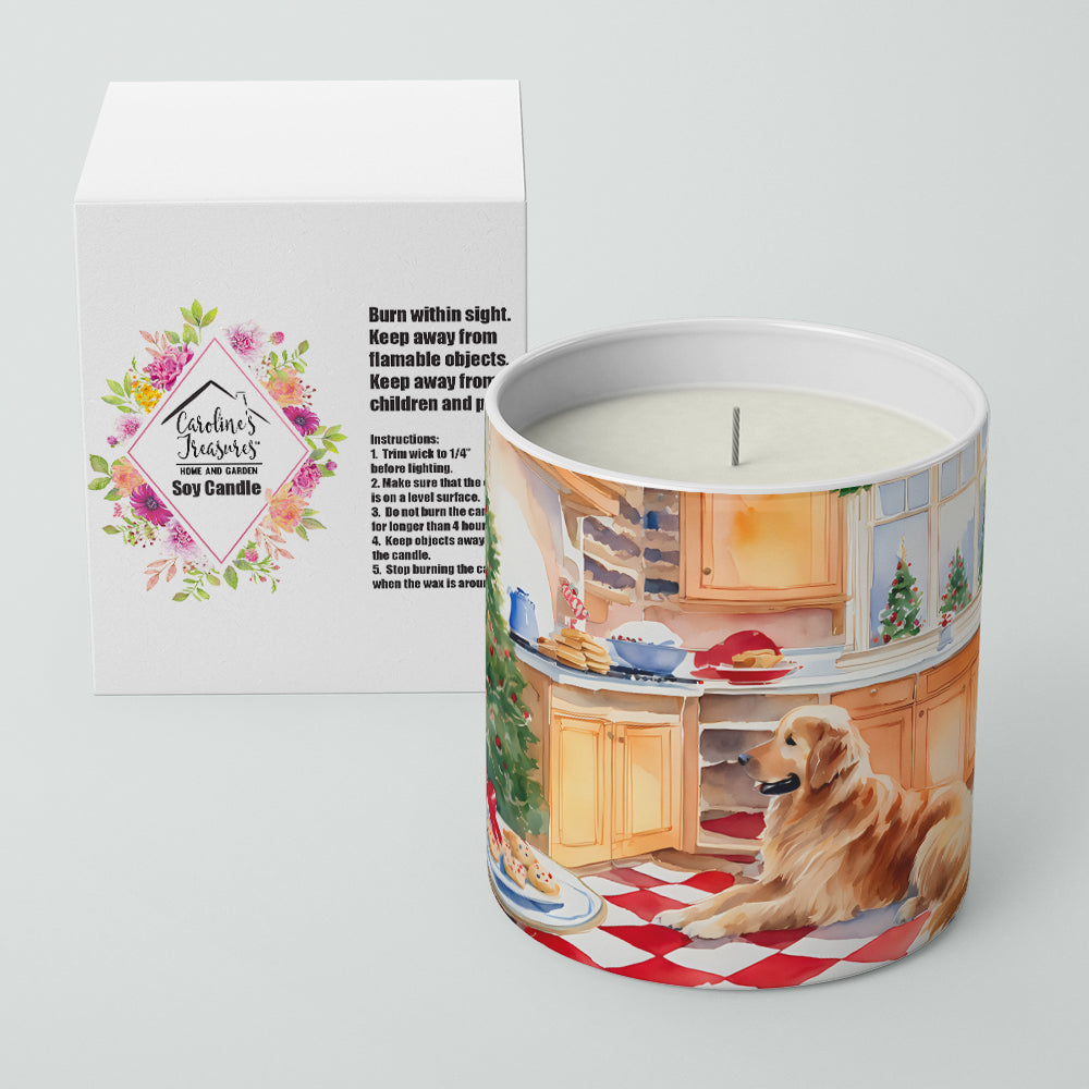 Golden Retriever Christmas Cookies Decorative Soy Candle