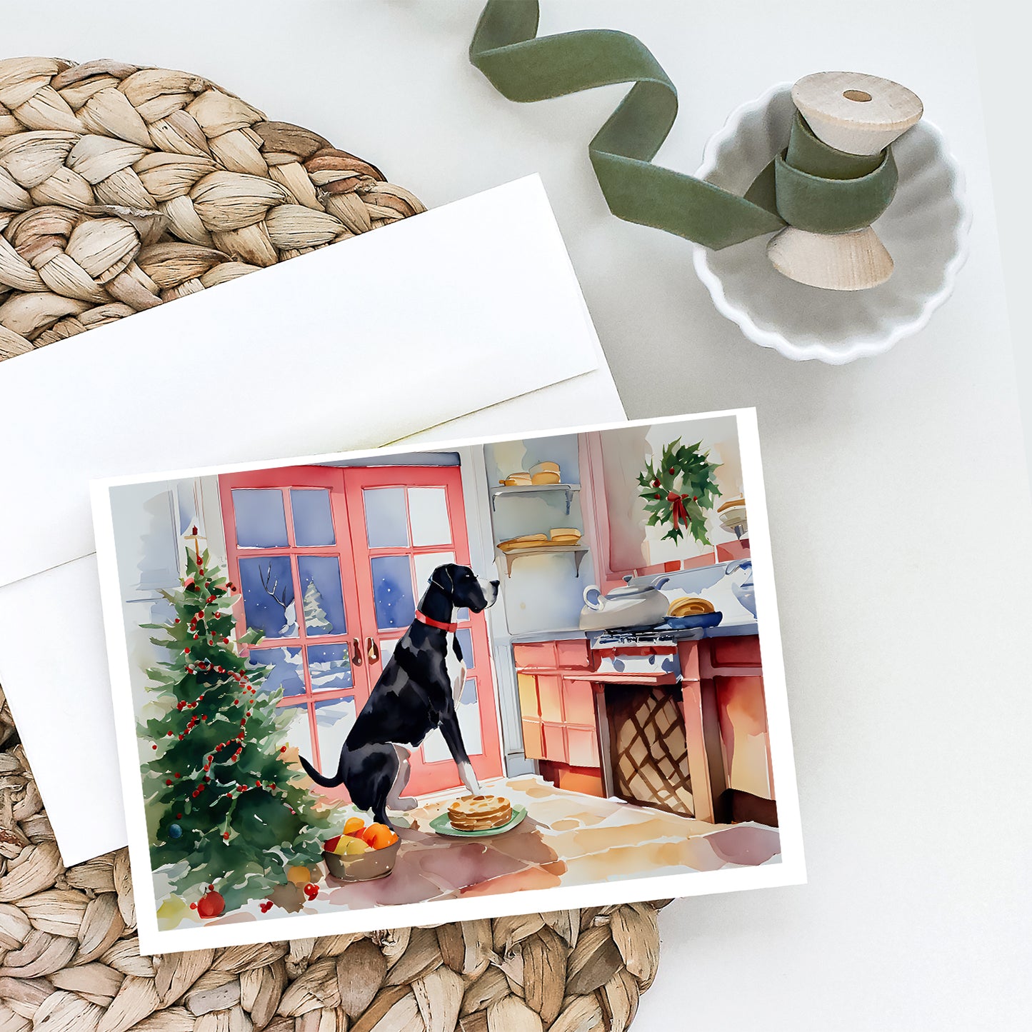 Great Dane Christmas Cookies Greeting Cards Pack of 8