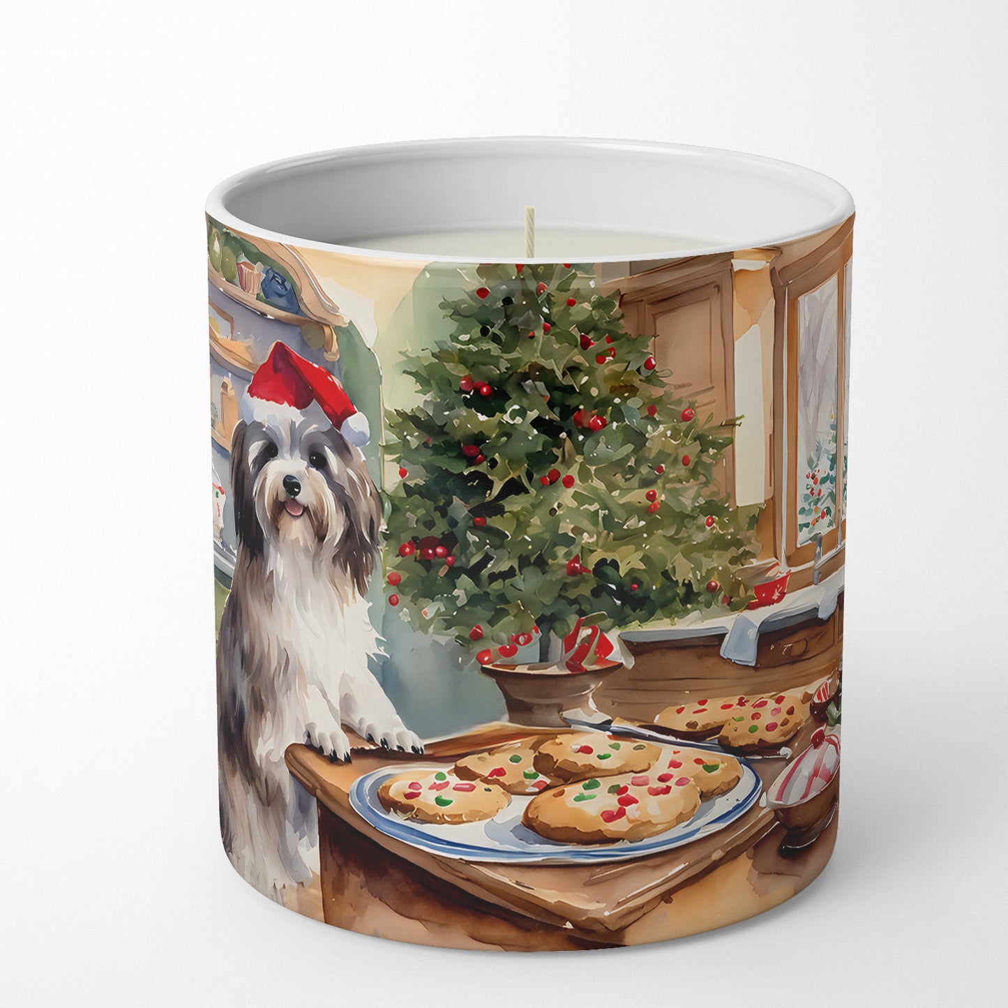 Havanese Christmas Cookies Decorative Soy Candle