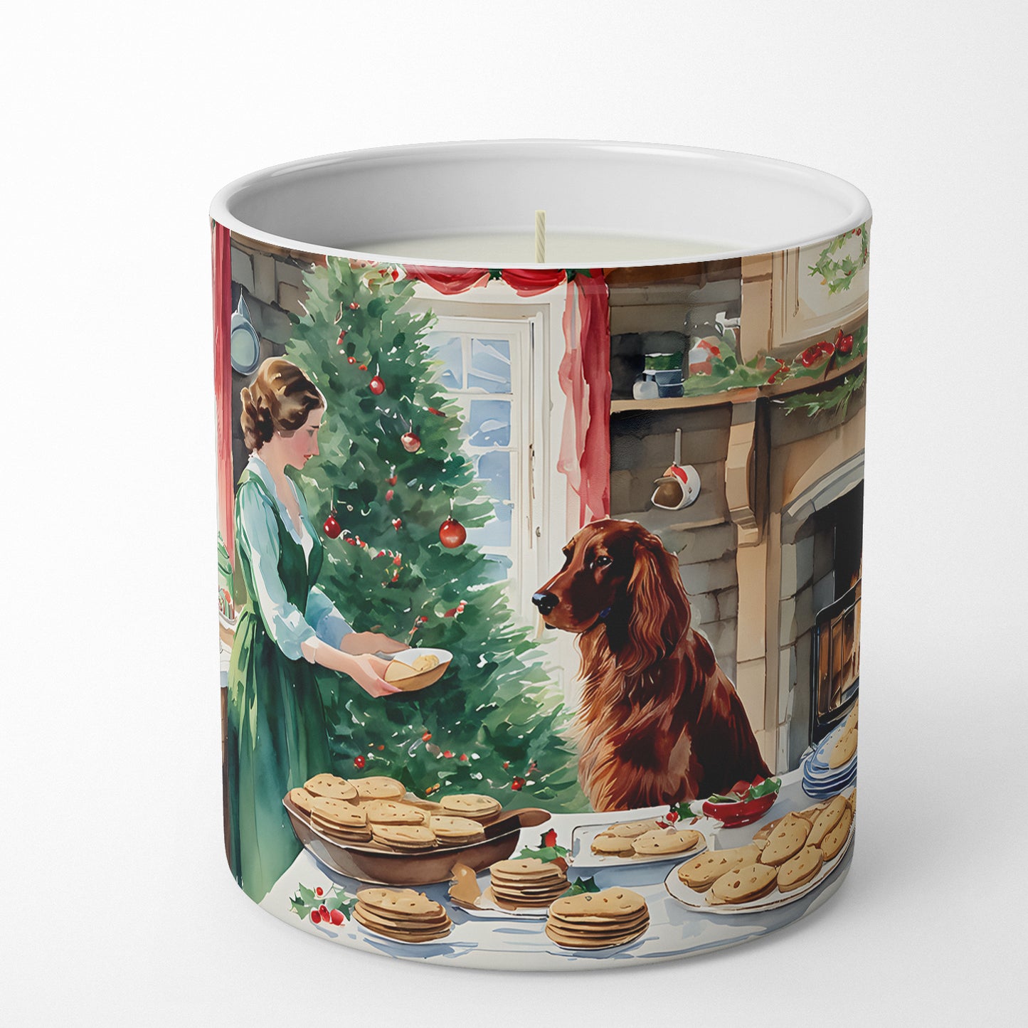 Irish Setter Christmas Cookies Decorative Soy Candle