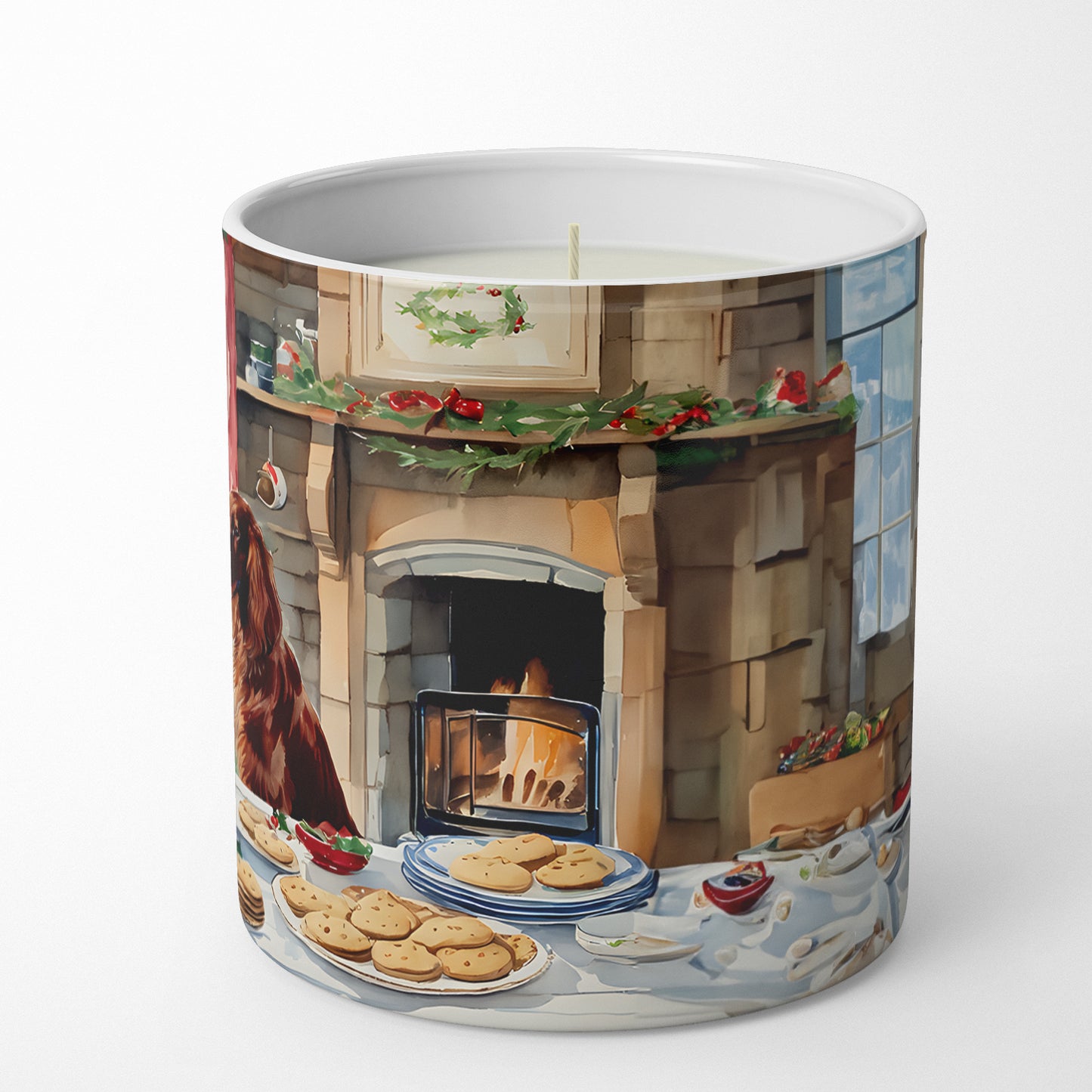 Irish Setter Christmas Cookies Decorative Soy Candle