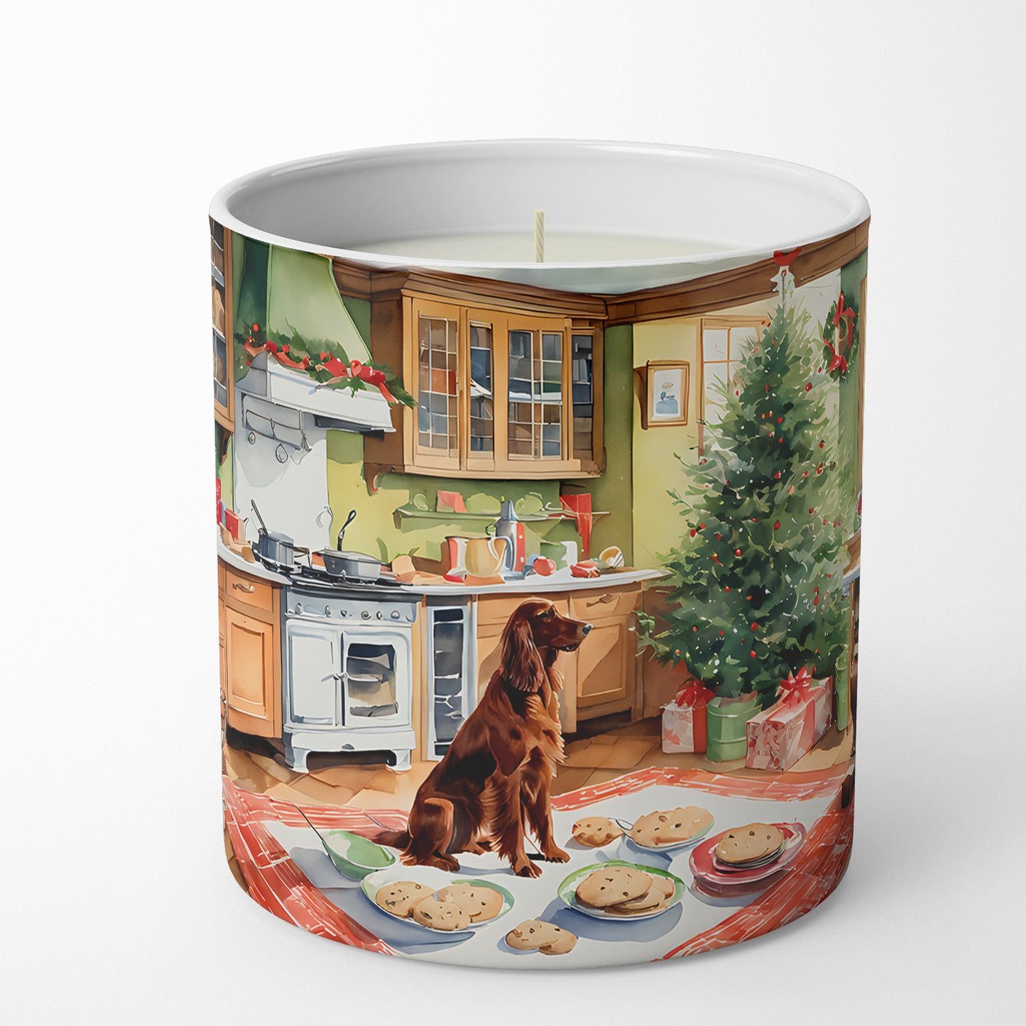 Irish Setter Christmas Cookies Decorative Soy Candle