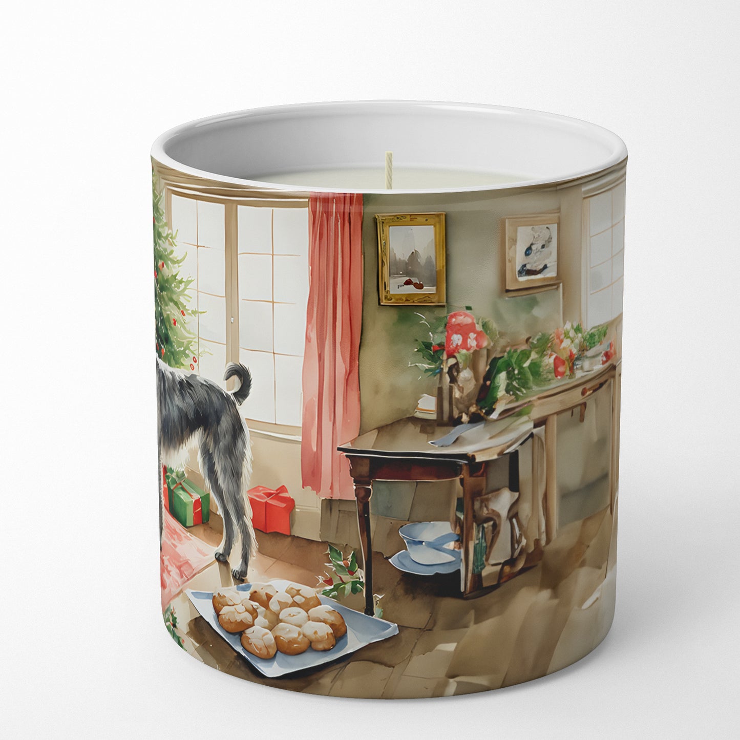 Irish Wolfhound Christmas Cookies Decorative Soy Candle