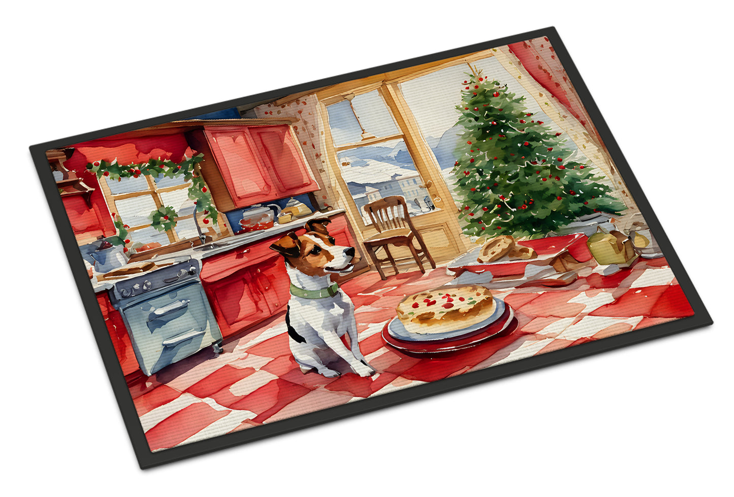 Buy this Jack Russell Terrier Christmas Cookies Doormat