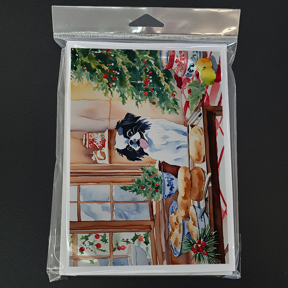 Japanese Chin Christmas Cookies Greeting Cards Pack of 8