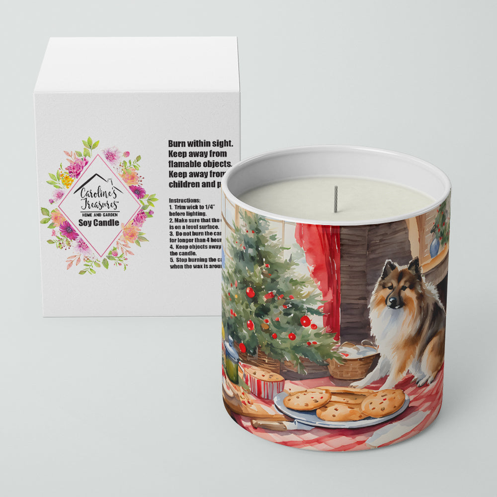 Keeshond Christmas Cookies Decorative Soy Candle