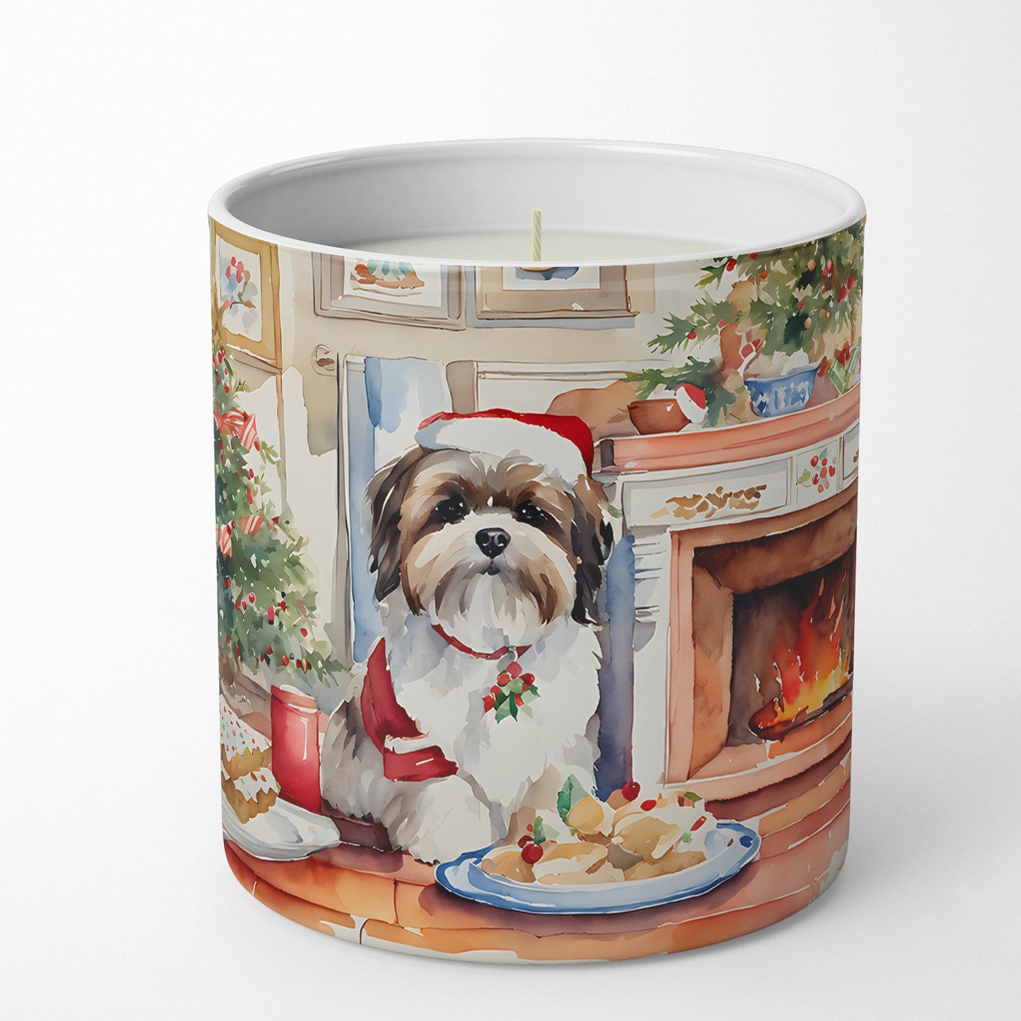 Lhasa Apso Christmas Cookies Decorative Soy Candle