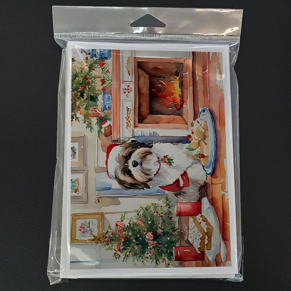 Lhasa Apso Christmas Cookies Greeting Cards Pack of 8