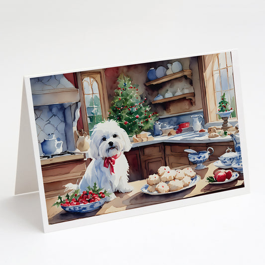 Buy this Maltese Christmas Cookies Greeting Cards Pack of 8