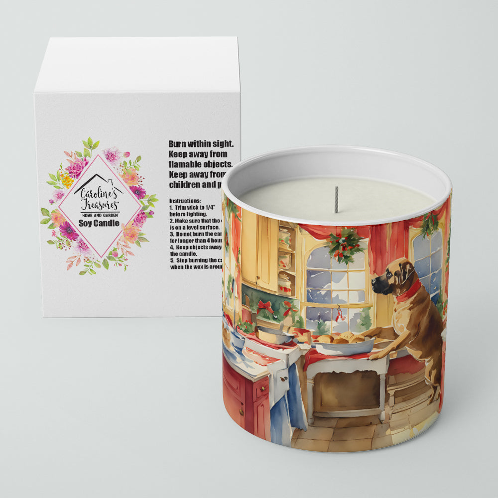 Mastiff Christmas Cookies Decorative Soy Candle