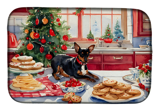 Buy this Miniature Pinscher Christmas Cookies Dish Drying Mat