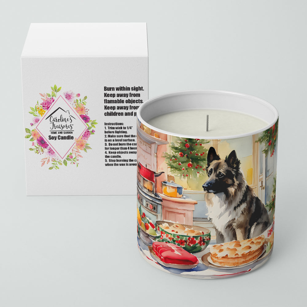 Norwegian Elkhound Christmas Cookies Decorative Soy Candle