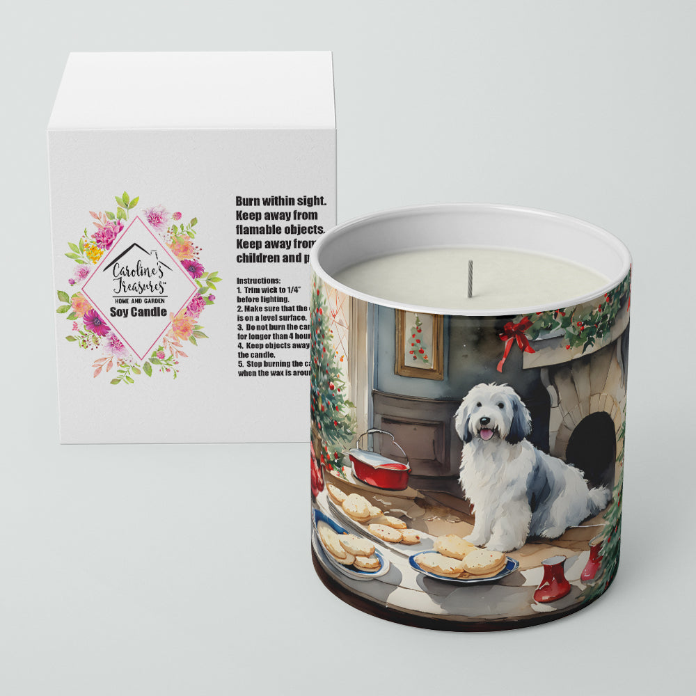 Old English Sheepdog Christmas Cookies Decorative Soy Candle