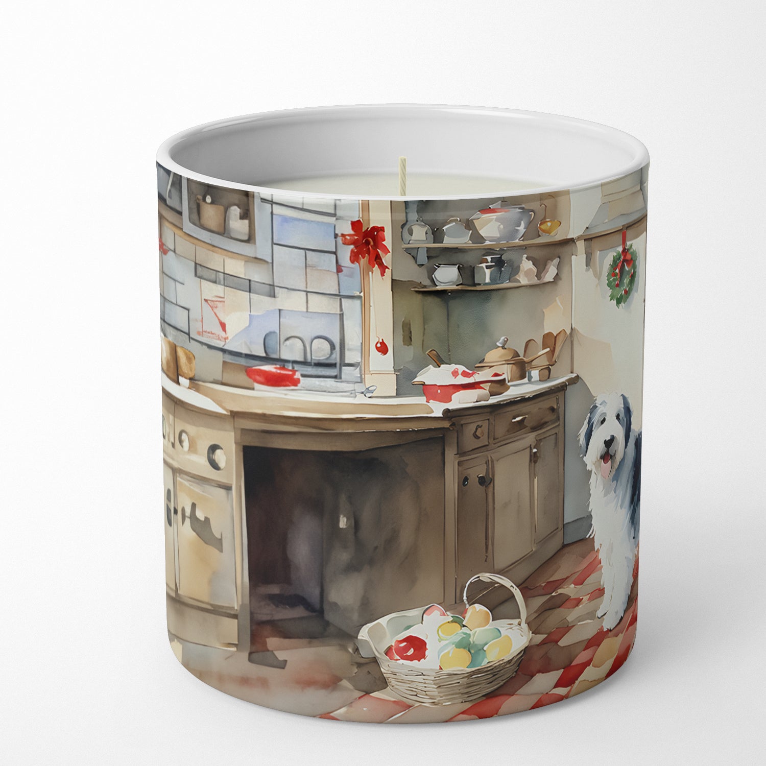 Buy this Old English Sheepdog Christmas Cookies Decorative Soy Candle