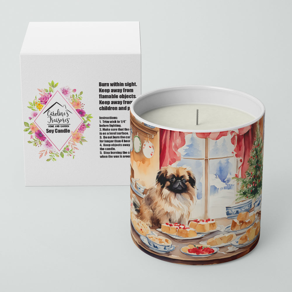 Pekingese Christmas Cookies Decorative Soy Candle