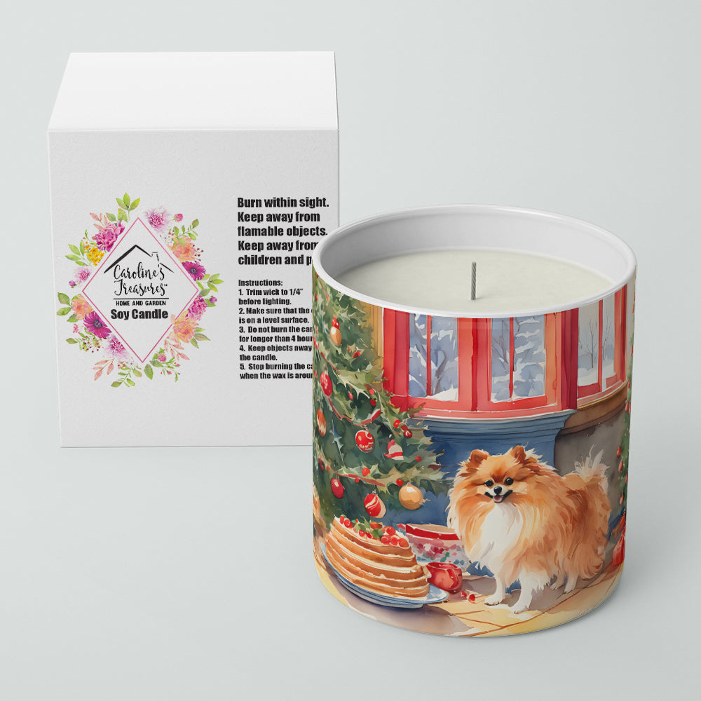 Pomeranian Christmas Cookies Decorative Soy Candle