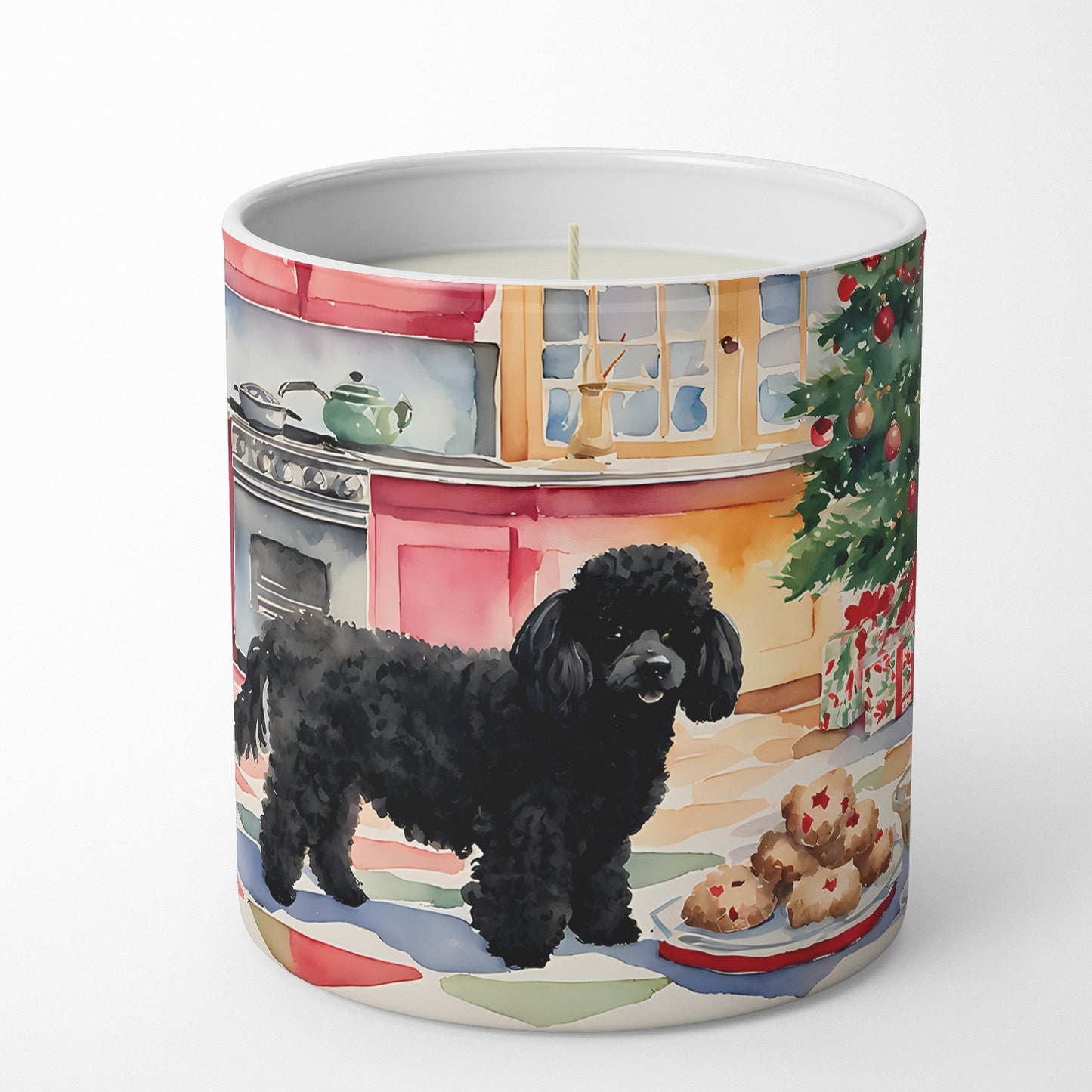 Poodle Christmas Cookies Decorative Soy Candle