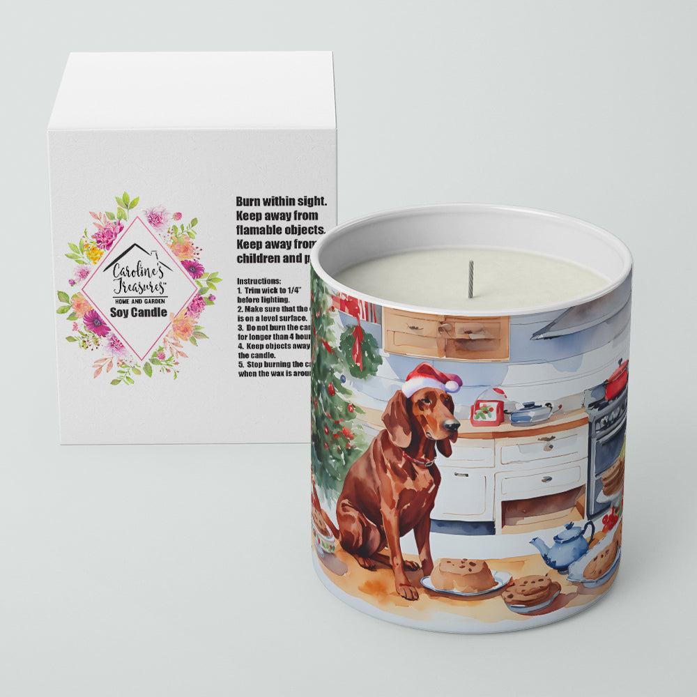 Redbone Coonhound Christmas Cookies Decorative Soy Candle