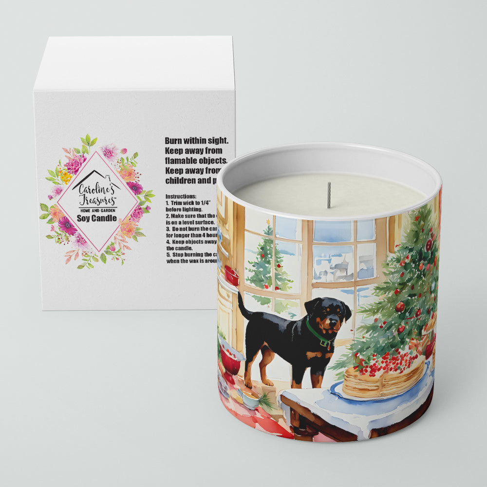 Rottweiler Christmas Cookies Decorative Soy Candle