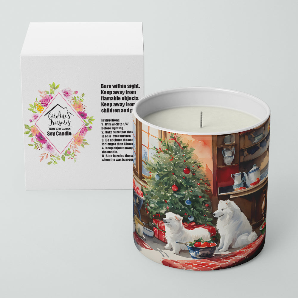 Samoyed Christmas Cookies Decorative Soy Candle