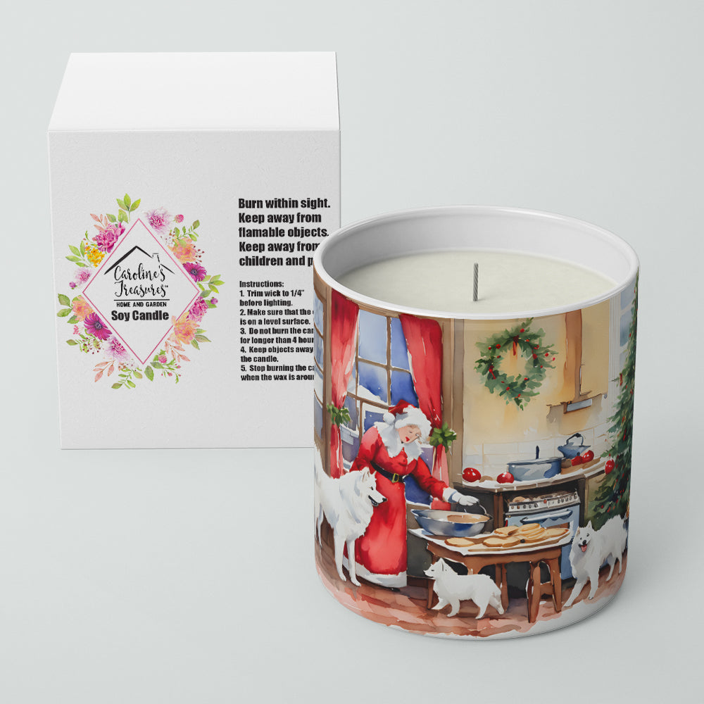 Samoyed Christmas Cookies Decorative Soy Candle