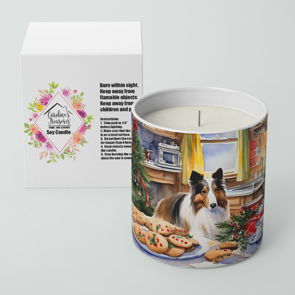 Sheltie Christmas Cookies Decorative Soy Candle