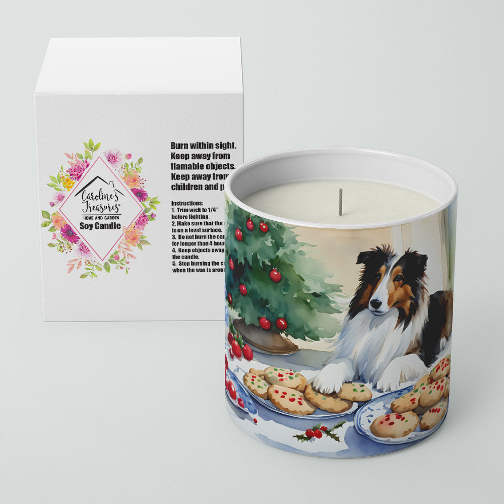 Sheltie Christmas Cookies Decorative Soy Candle