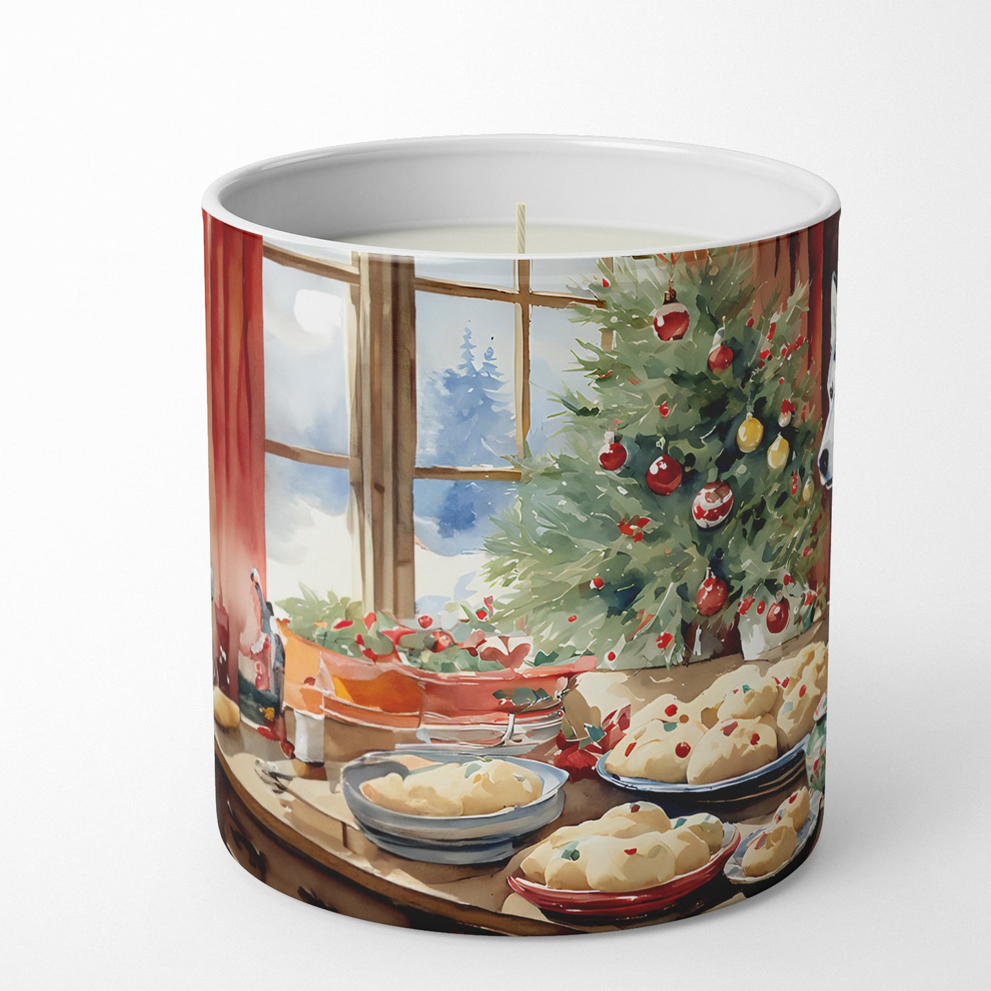 Buy this Siberian Husky Christmas Cookies Decorative Soy Candle