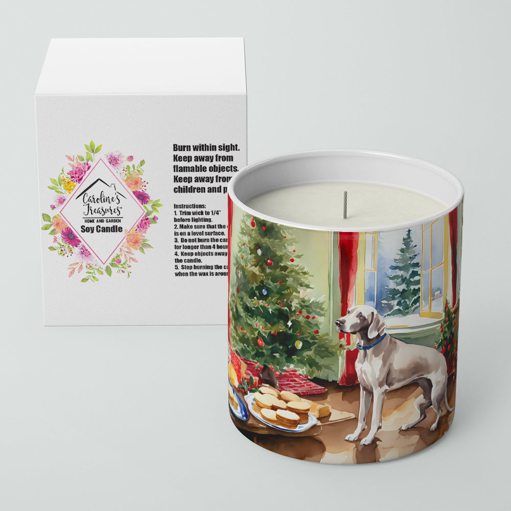 Weimaraner Christmas Cookies Decorative Soy Candle