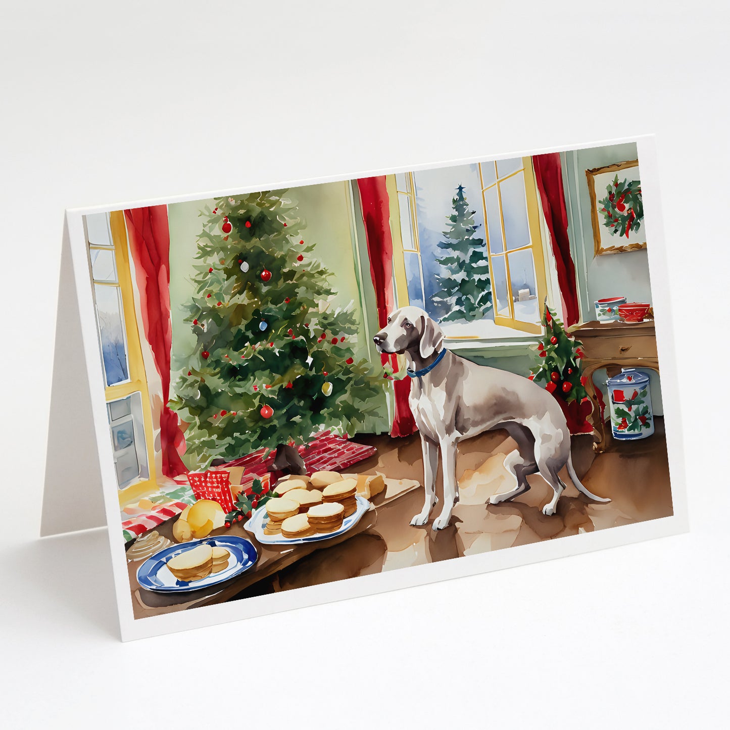 Buy this Weimaraner Christmas Cookies Greeting Cards Pack of 8