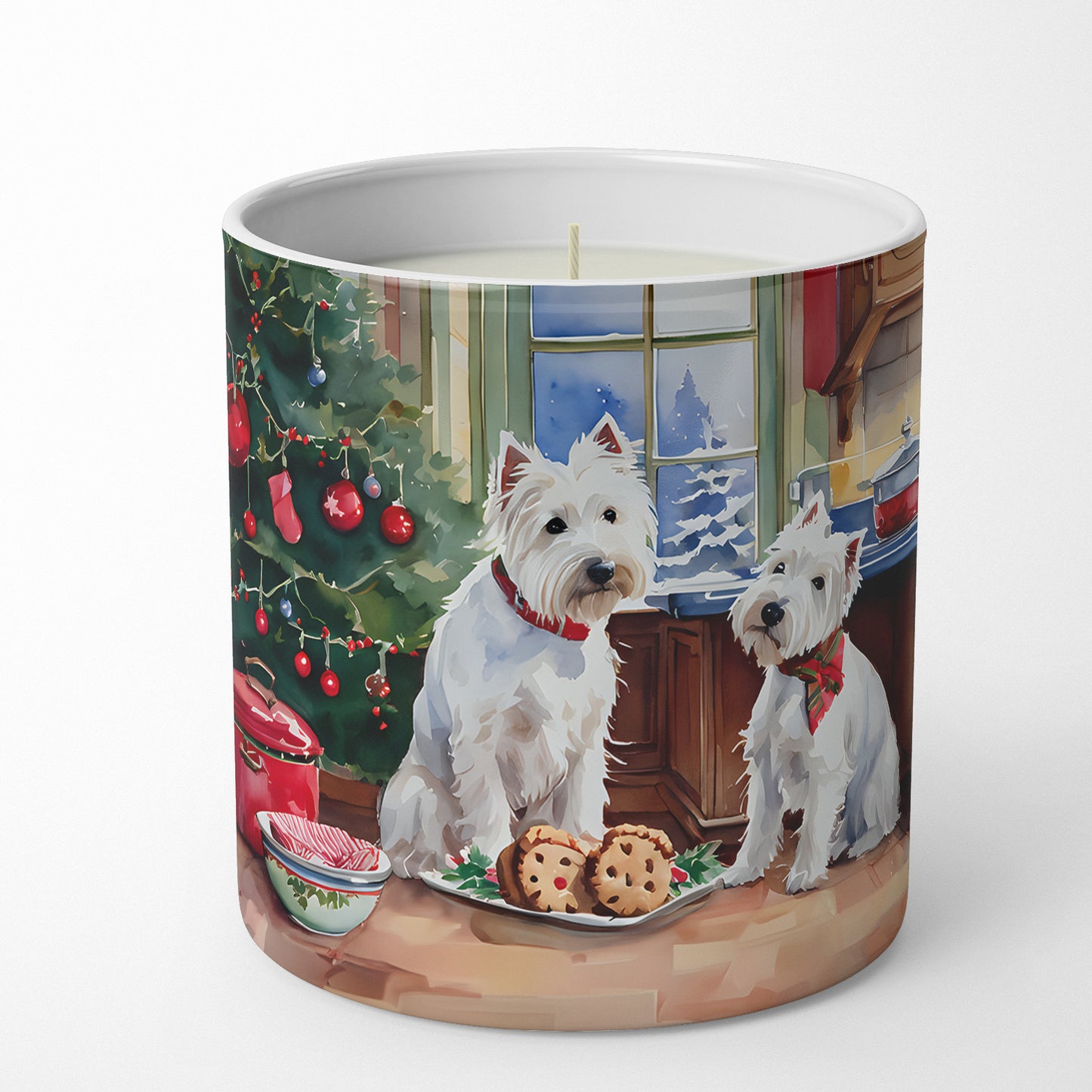 Westie Christmas Cookies Decorative Soy Candle