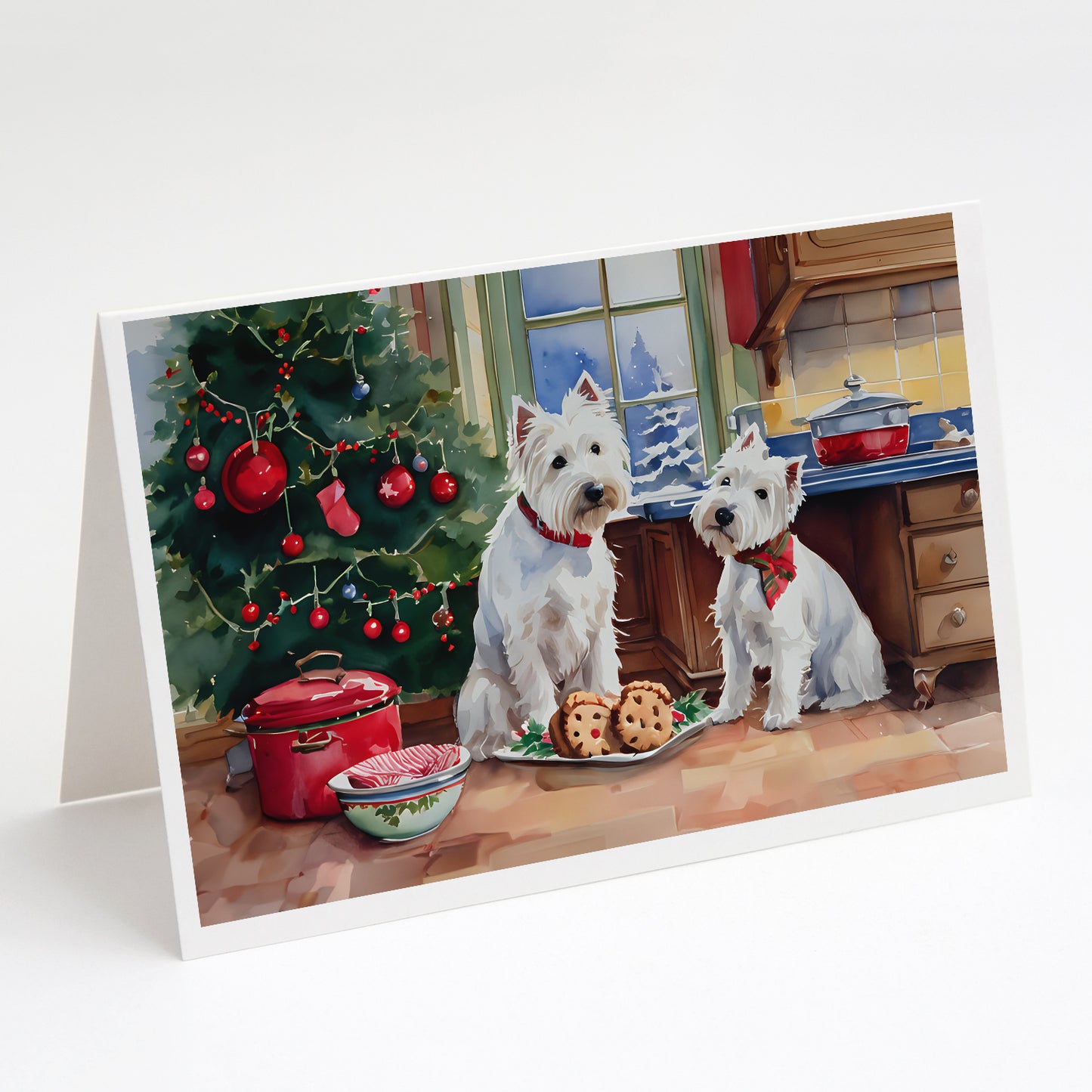 Buy this Westie Christmas Cookies Greeting Cards Pack of 8