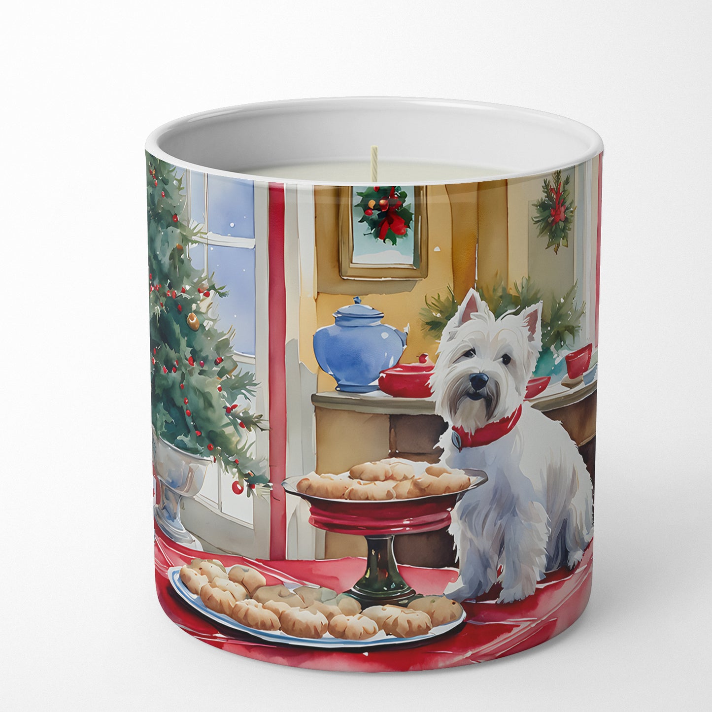 Westie Christmas Cookies Decorative Soy Candle
