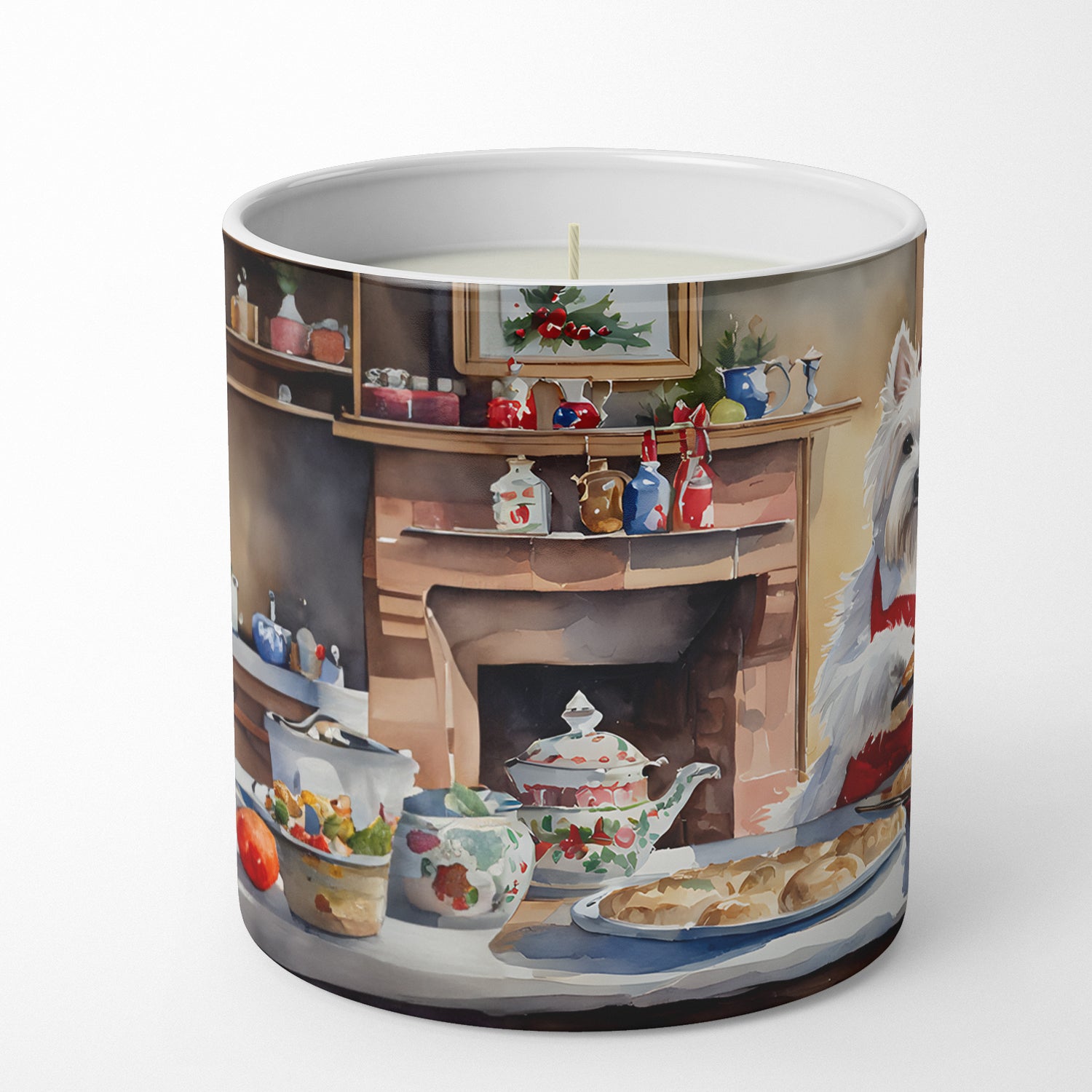 Buy this Westie Christmas Cookies Decorative Soy Candle