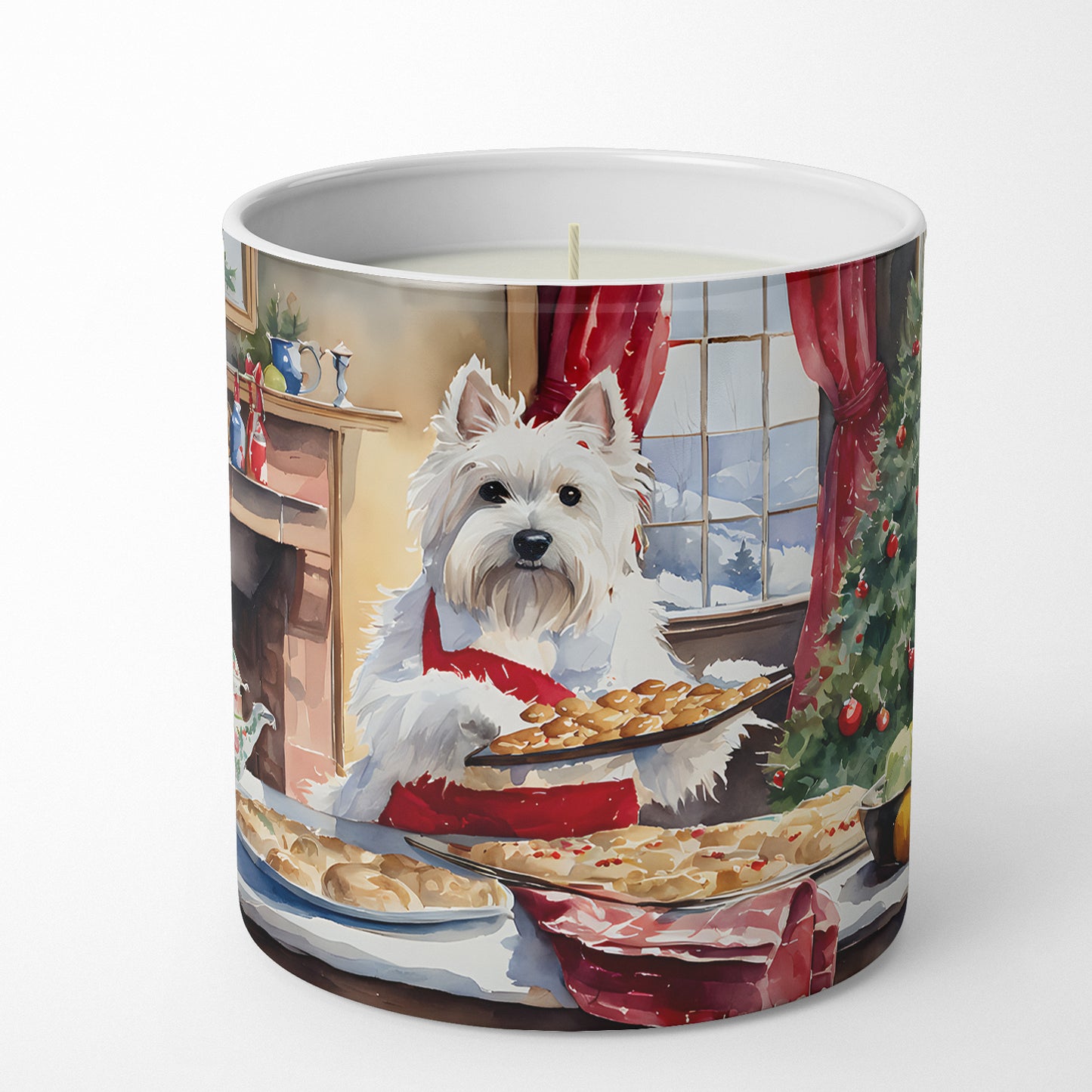Westie Christmas Cookies Decorative Soy Candle