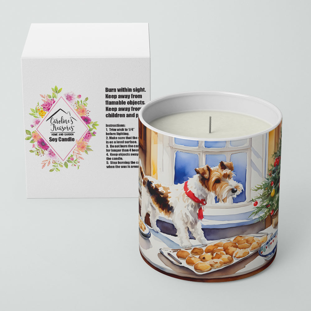 Wire Fox Terrier Christmas Cookies Decorative Soy Candle