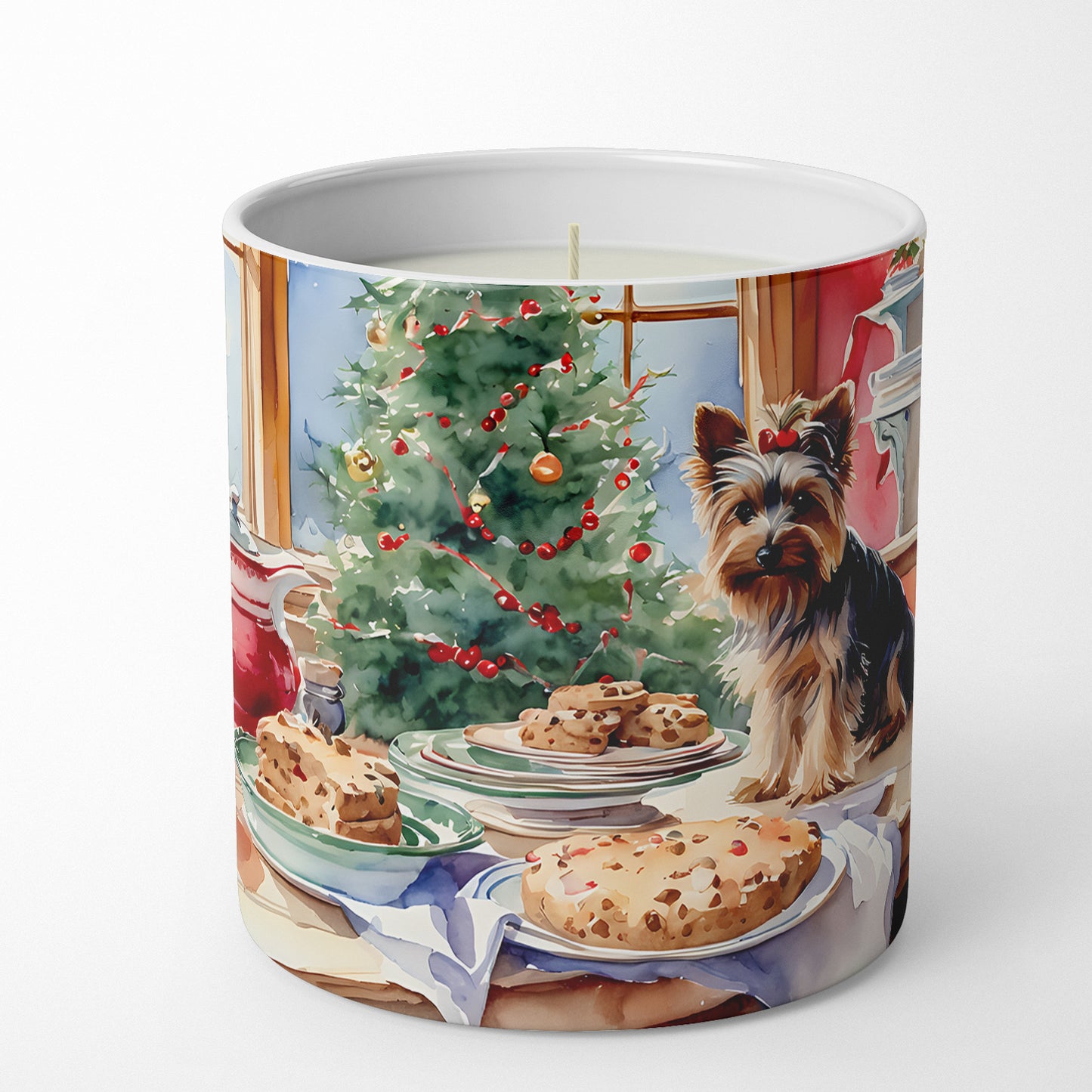 Yorkshire Terrier Yorkie Christmas Cookies Decorative Soy Candle