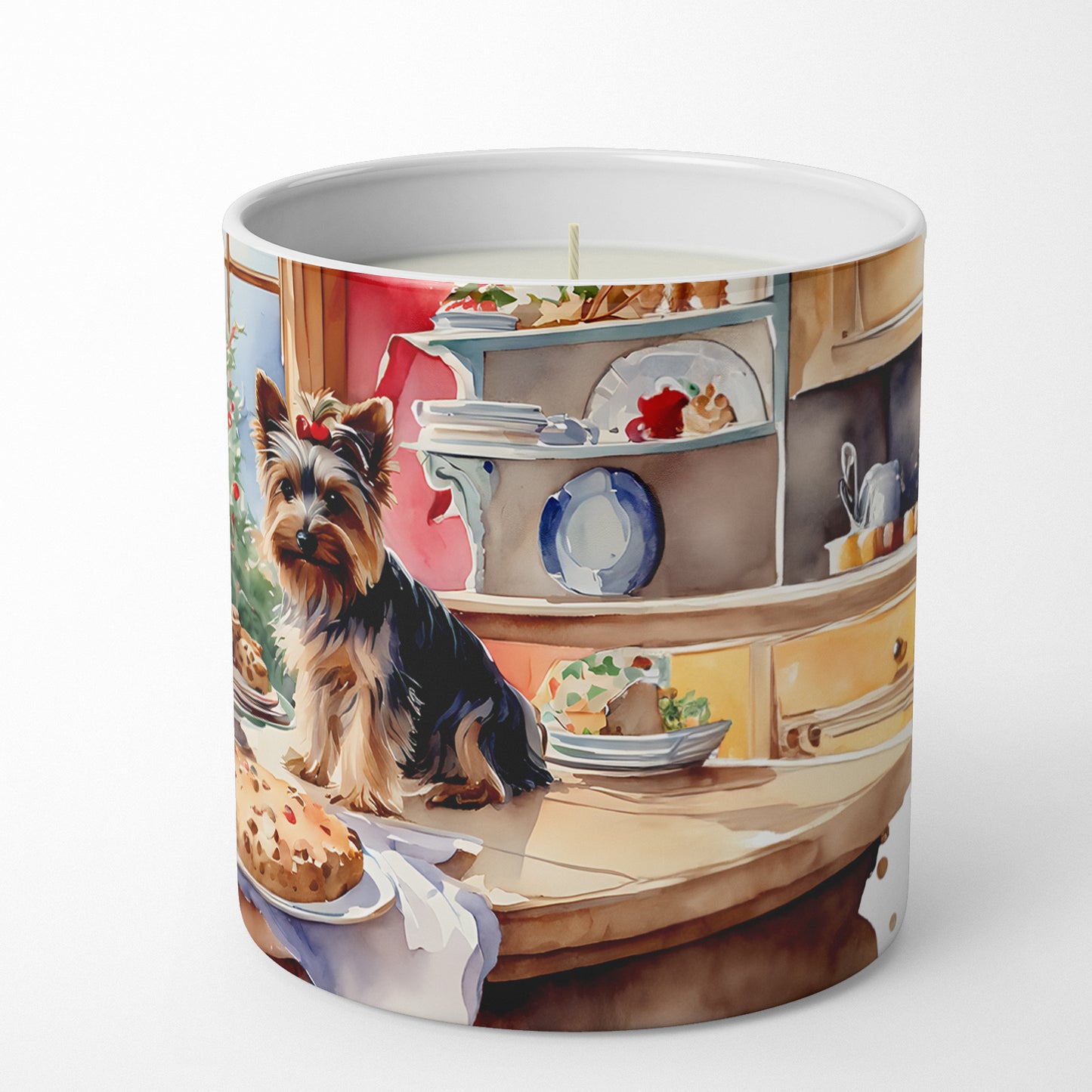 Yorkshire Terrier Yorkie Christmas Cookies Decorative Soy Candle