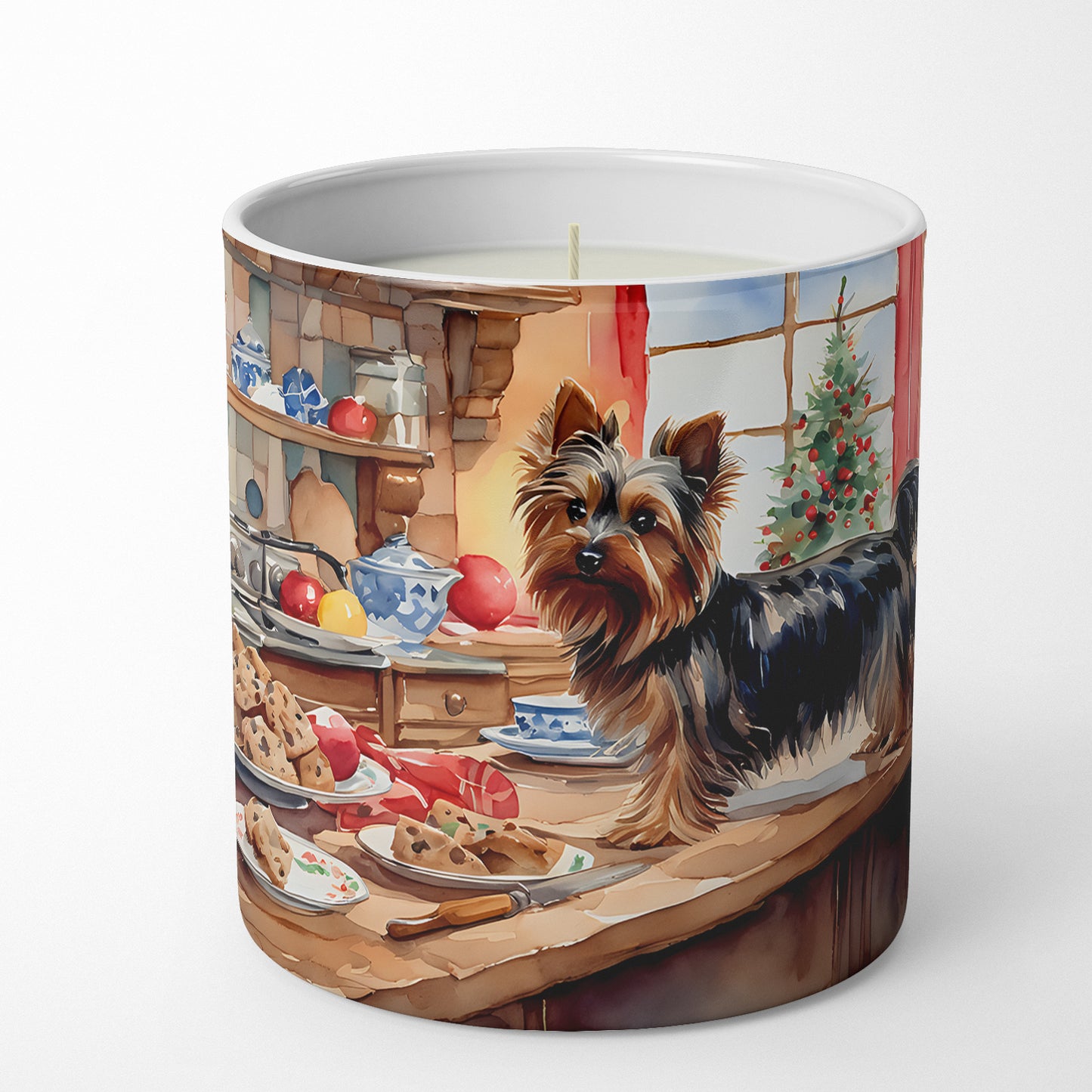Yorkshire Terrier Yorkie Christmas Cookies Decorative Soy Candle