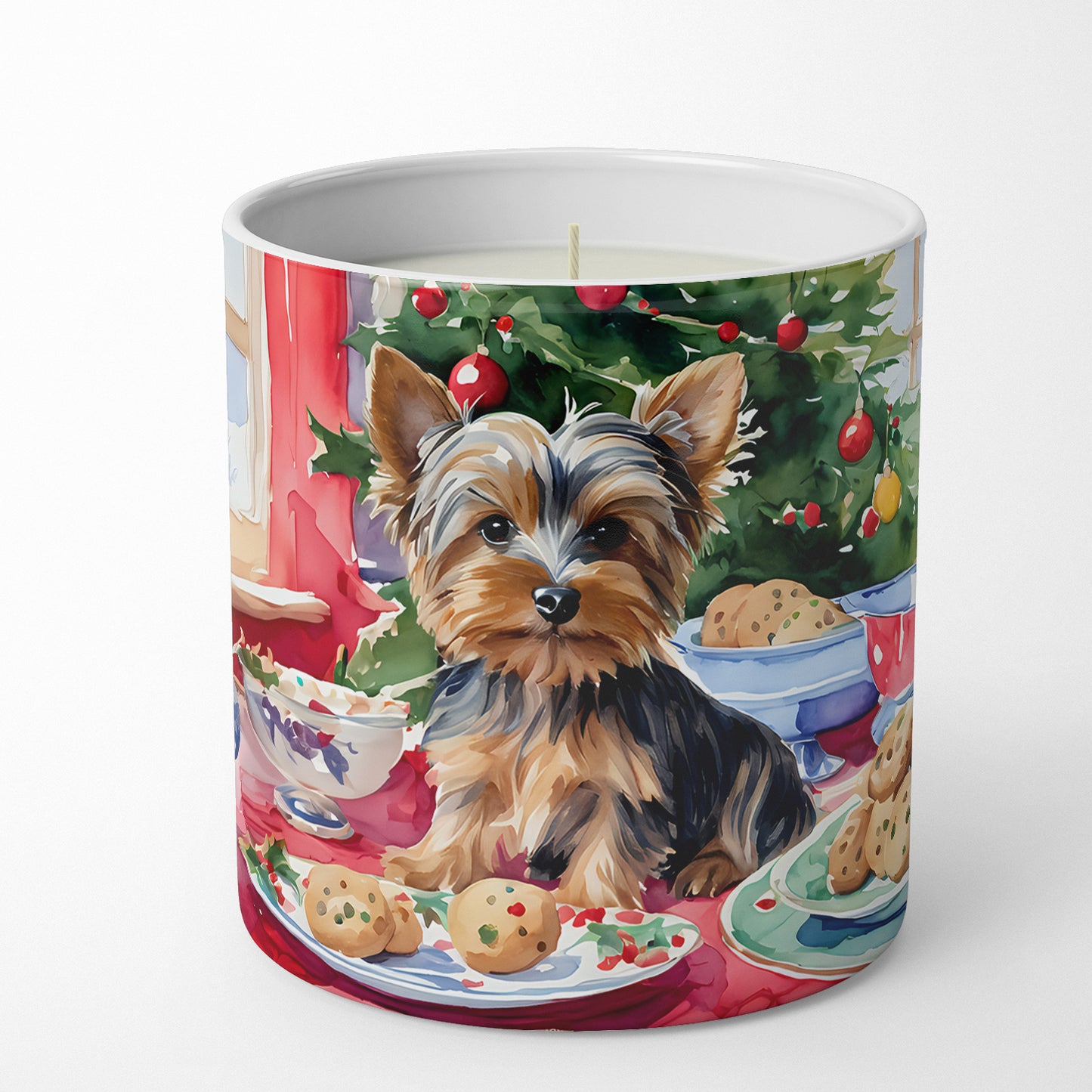 Yorkshire Terrier Yorkie Christmas Cookies Decorative Soy Candle
