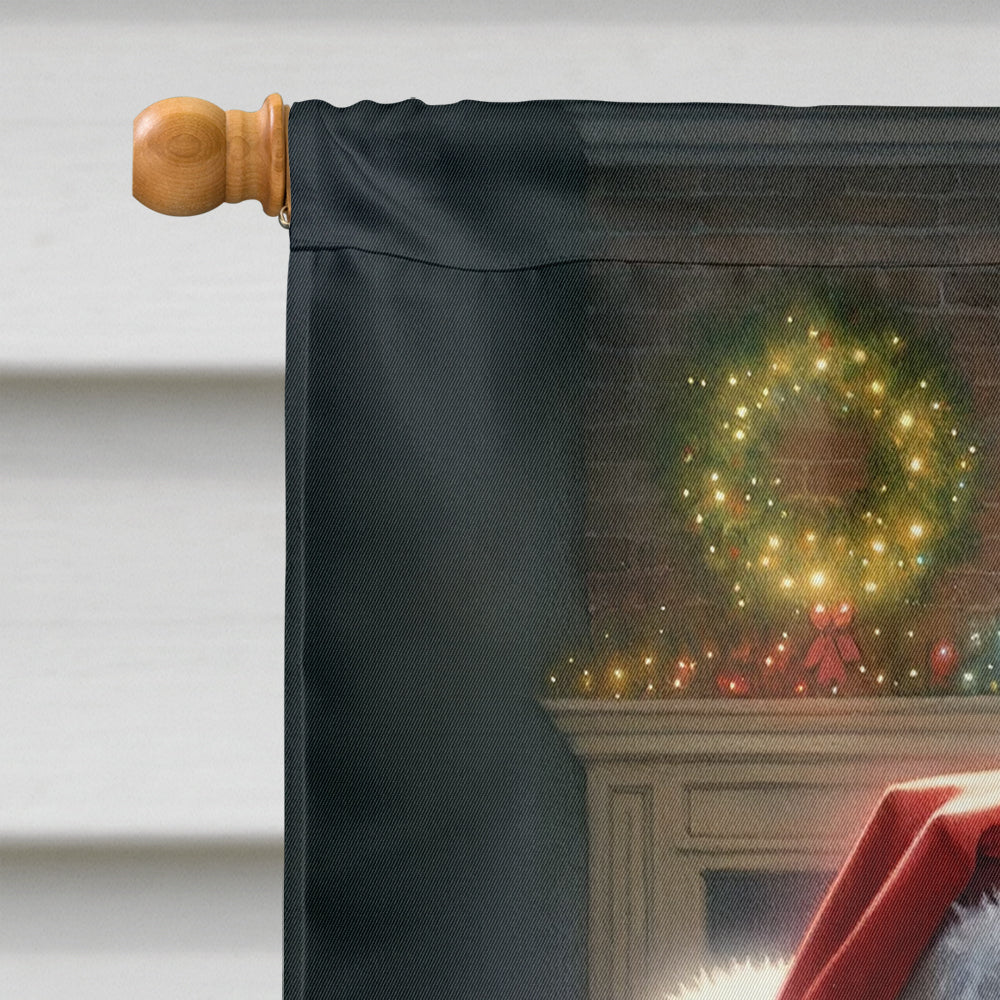 Cairn Terrier and Santa Claus House Flag