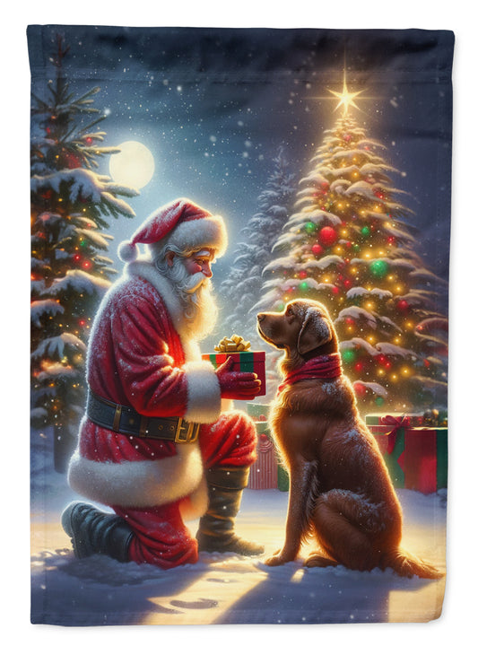 Buy this Chesapeake Bay Retriever and Santa Claus House Flag