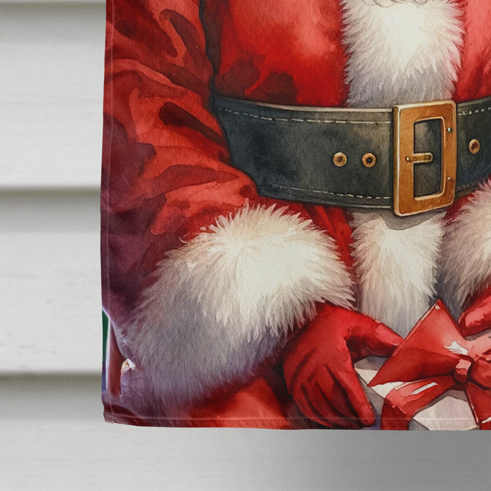 Chihuahua and Santa Claus House Flag