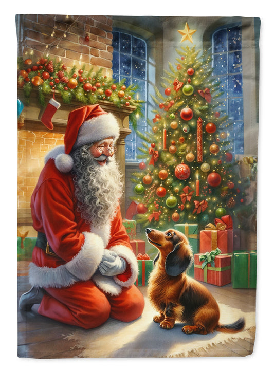 Buy this Dachshund and Santa Claus Garden Flag