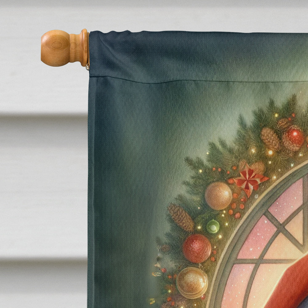 Finnish Spitz and Santa Claus House Flag