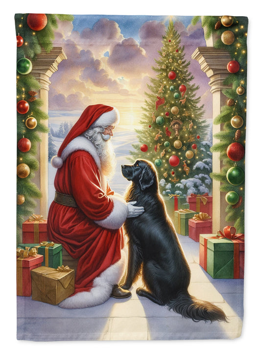 Buy this Flat-Coated Retriever and Santa Claus Garden Flag