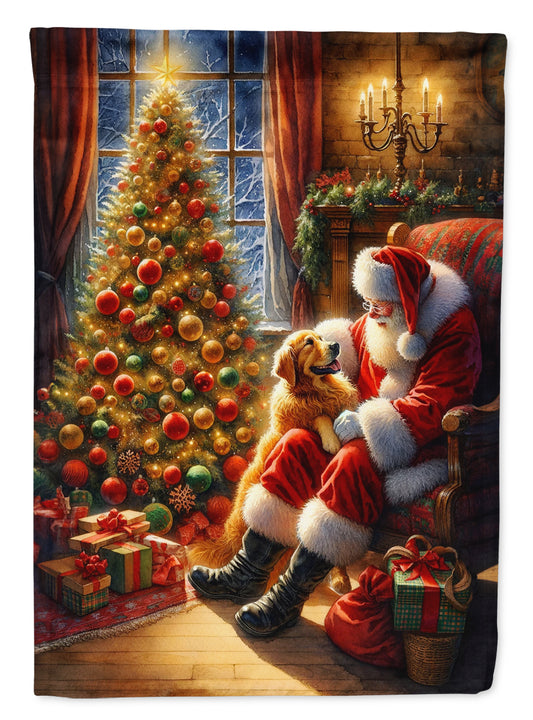 Buy this Golden Retriever and Santa Claus Garden Flag