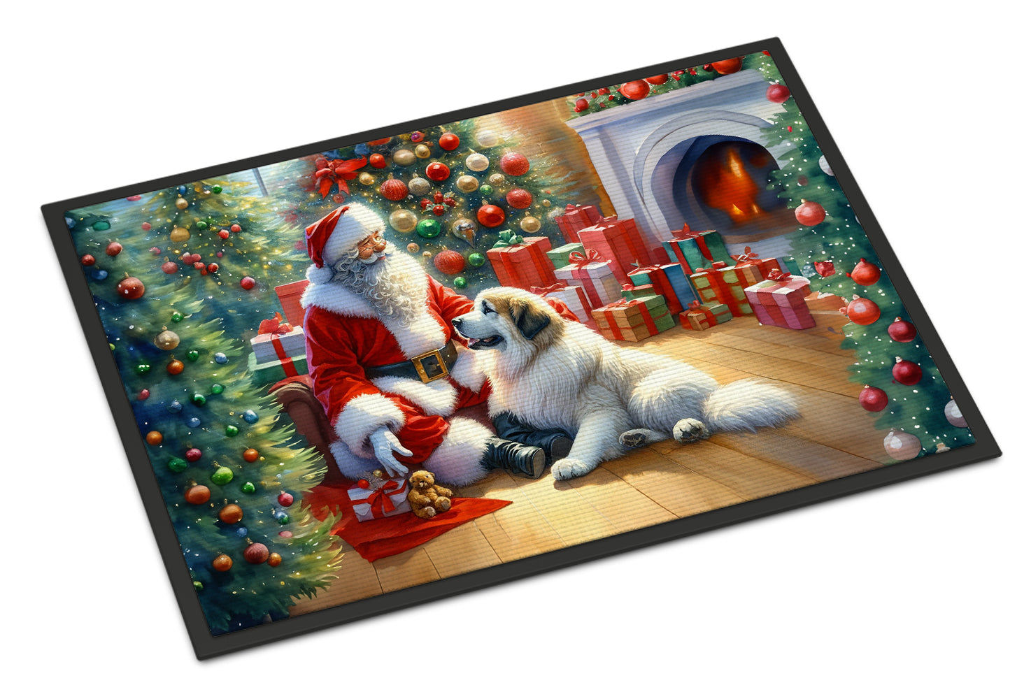 Buy this Great Pyrenees and Santa Claus Doormat